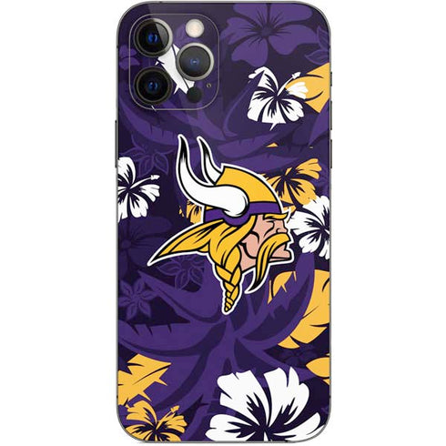 NFL Minnesota Vikings Tropical Print iPhone 12 Pro Skin
